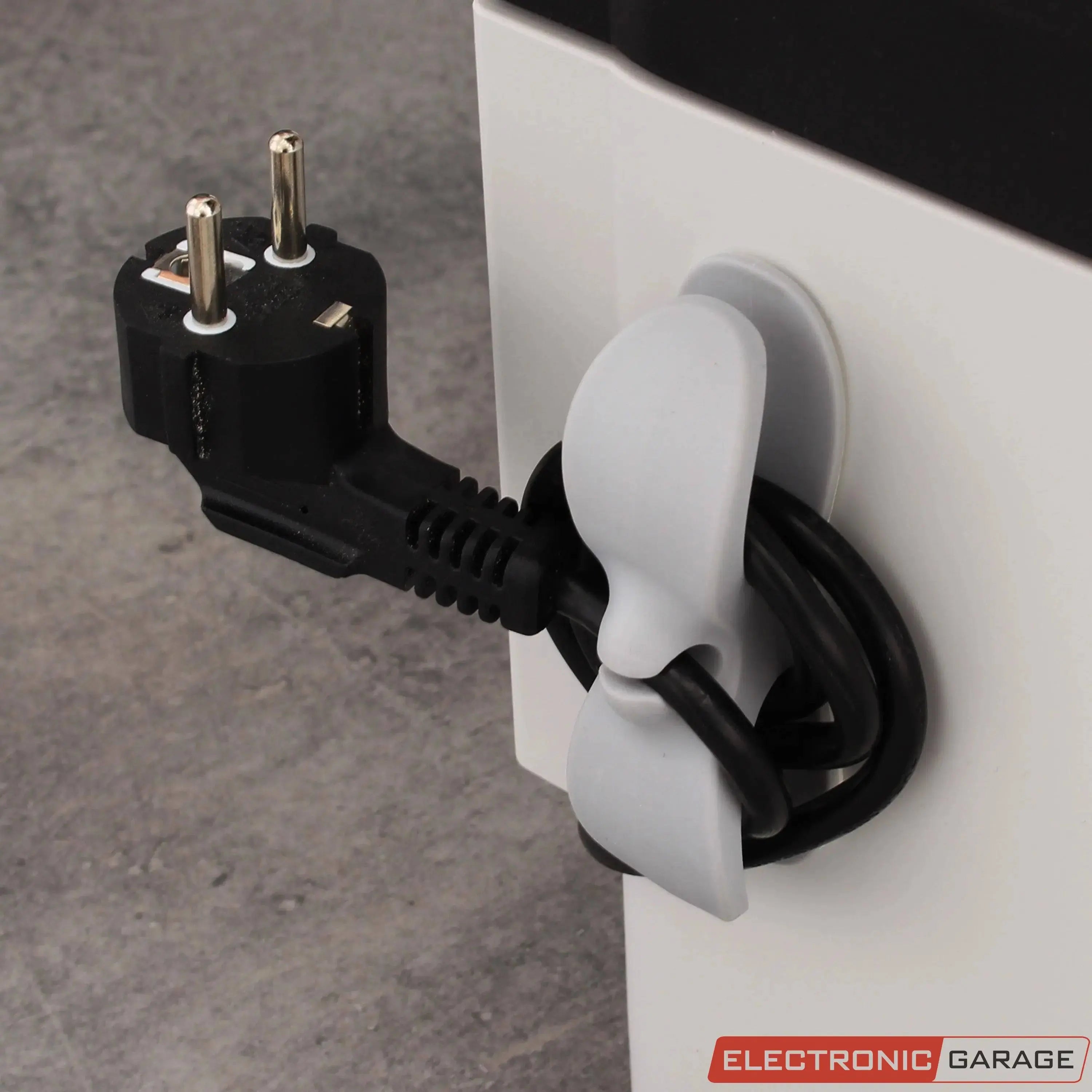 Kabelaufwickler Set | Farben: Schwarz, Grau, Weiß | Selbstklebend | Mit Klemmhalterung | 6 St - Electronic Garage