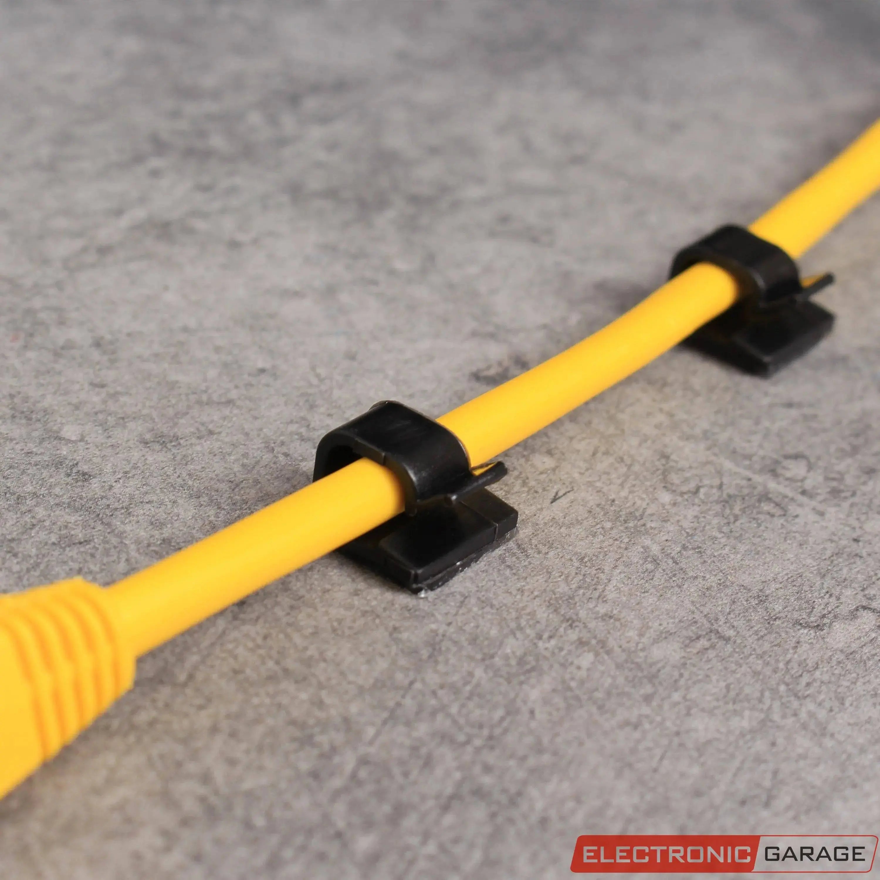 Kabelclips, selbstklebend | Farbe: Schwarz | Bündeldurchmesser-Bereich: 1 - 7 mm | 50 St. - Electronic Garage