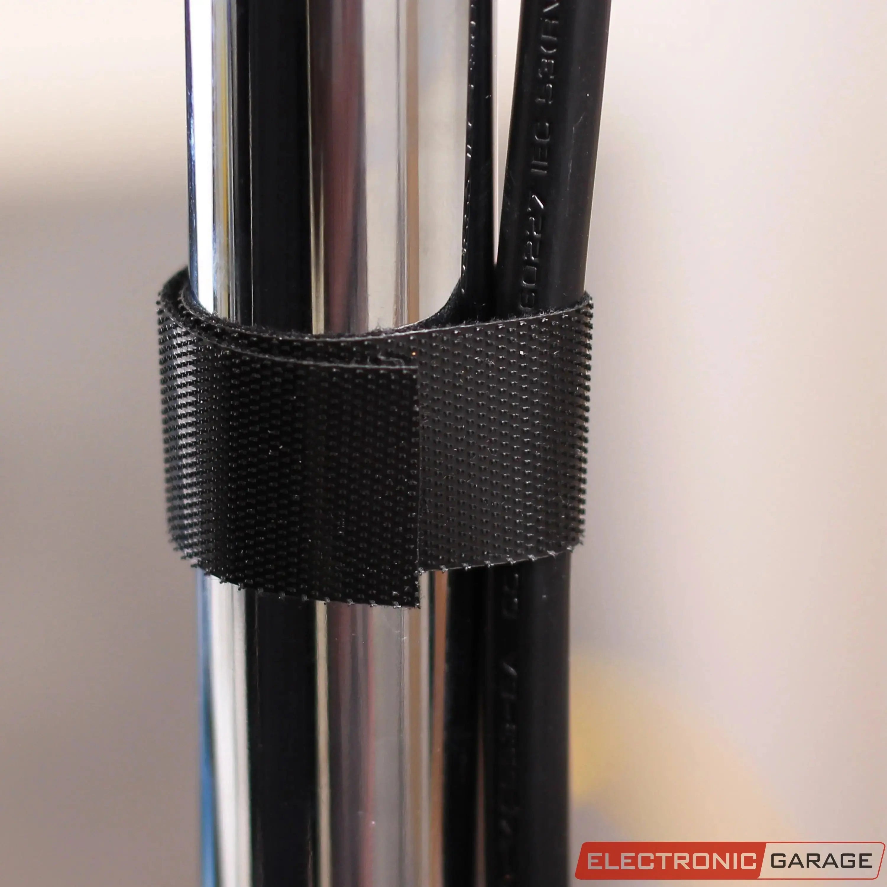 Klett-Band | Länge: 10 m, Breite: 2 cm | Farbe: Schwarz | Beidseitig Haken/Flausch - Electronic Garage